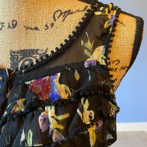 Express Black Sheer Sleeveless Top